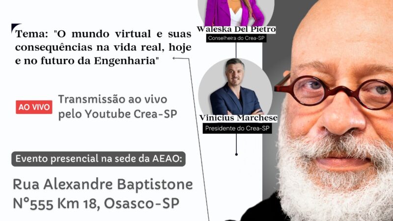 A associação dos Engenheiros e Arquitetos de Osasco (AEAO) abre hoje as inscrições para o Evento Painel Unaro 2023 – Especial 22 anos, com parceria da Mútua e do Crea-Sp.