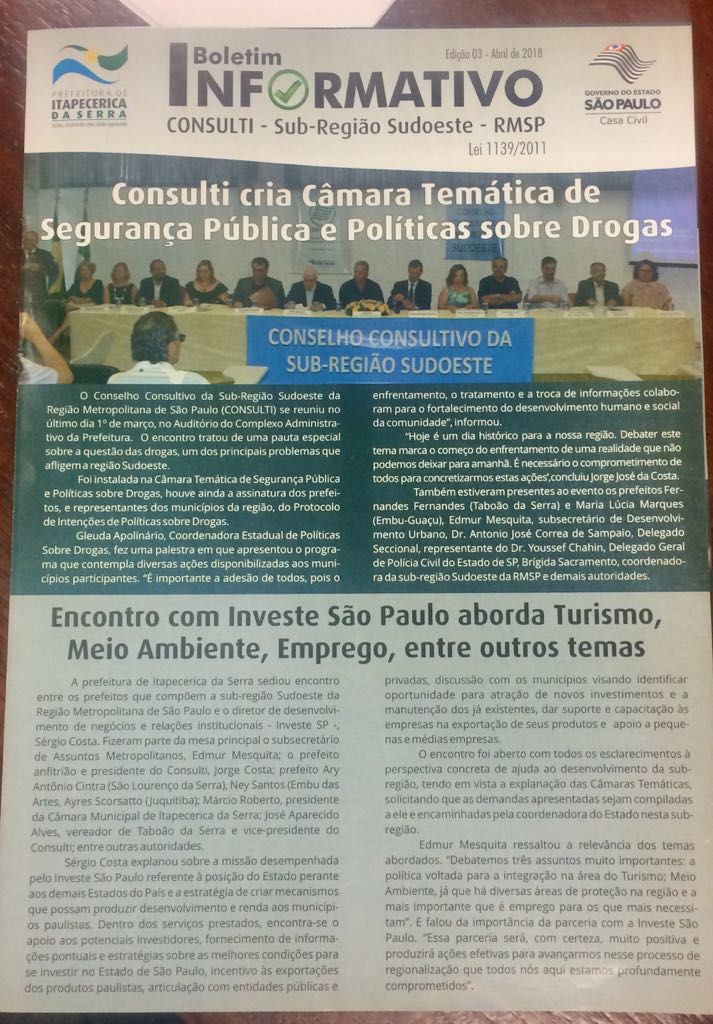 NOTICIAS SOBRE CONSULTI – CONSELHO CONSULTIVO DA SUB-REGIAO SUDOESTE